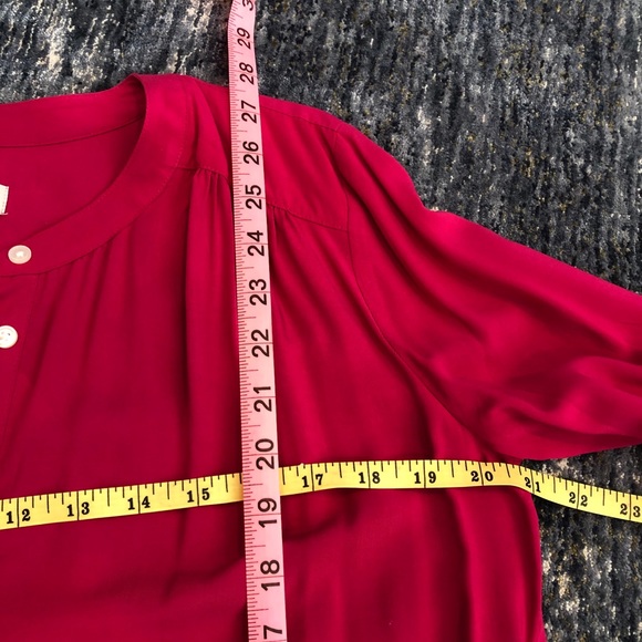 LOFT Long Sleeves Bright Pink Tunic NWT Women’s Size Small - Picture 7 of 8